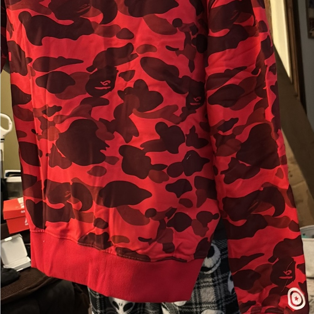 A Bathing Ape Red Camo Men’s Hoodie -